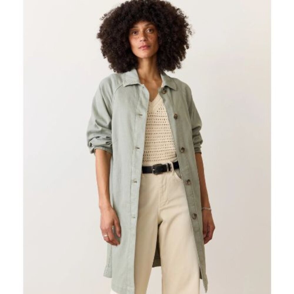 Marine Layer Shadow Kaisa Longline Coat Size Medium 23598 - Picture 2 of 15